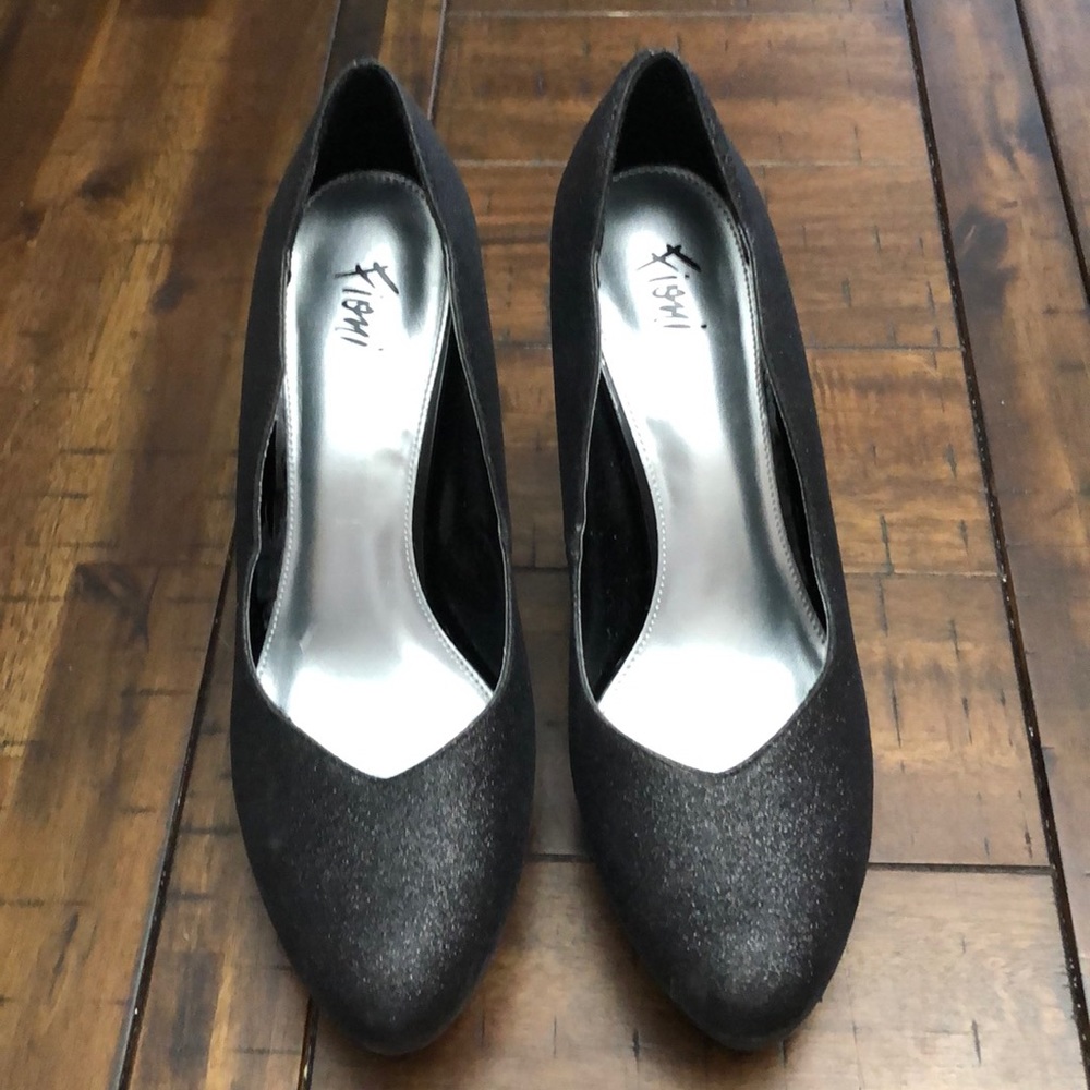 Fioni high heels black sparkle